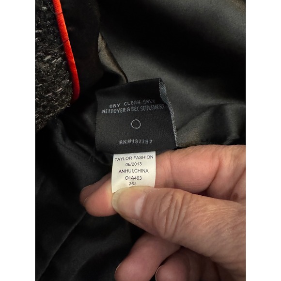 Steve Madden Moto Jacket Faux‎ Leather Trim Asymmetrical Zip Edgy Black L/G - Picture 6 of 9